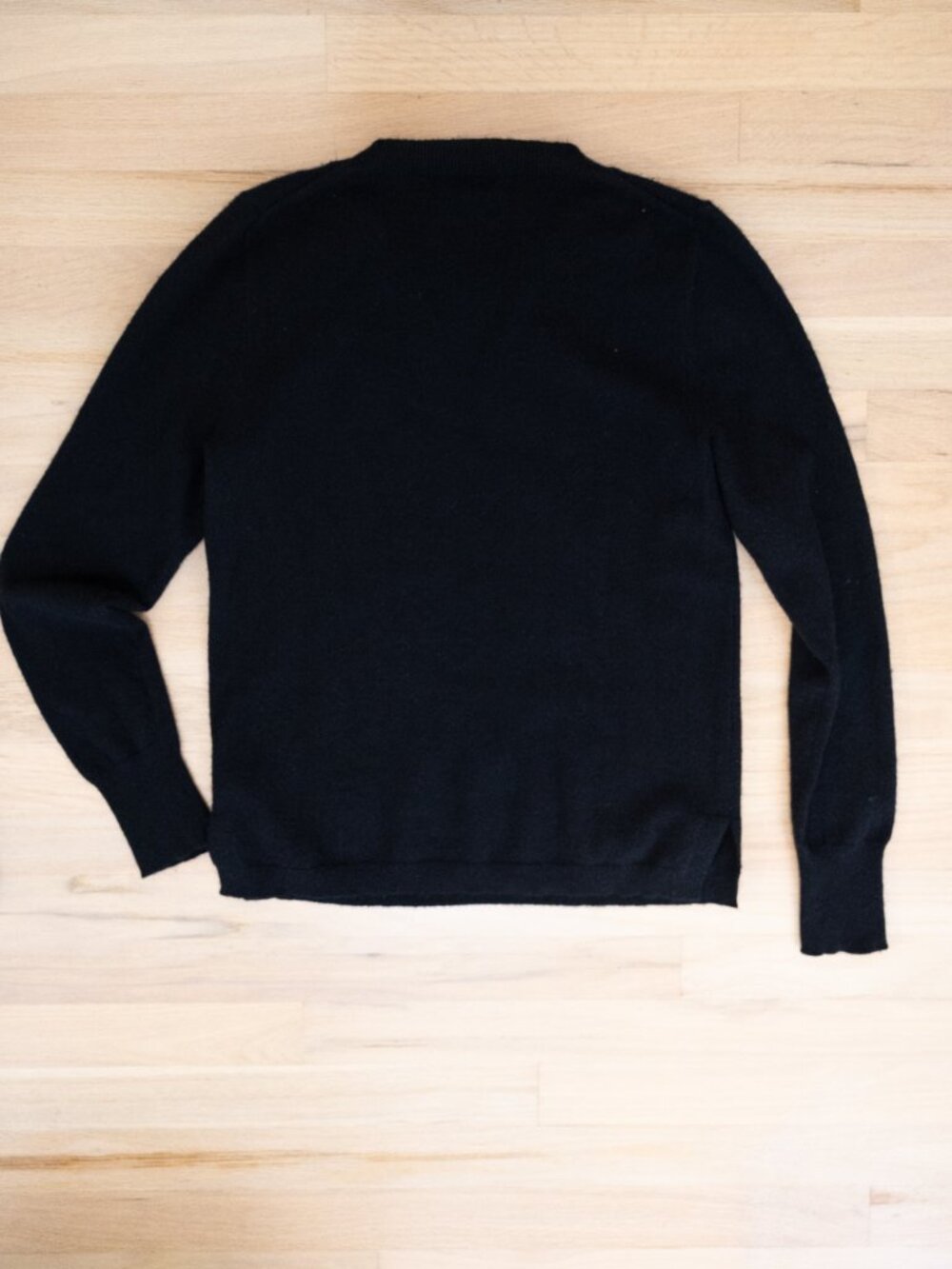 JCrew Everyday Cashmere Slim-Fit Crewneck, Black Women's Large - Picture 5 of 10